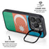 Azerbaijan Flag Distressed iPhone 15 Pro Max Kickstand Case